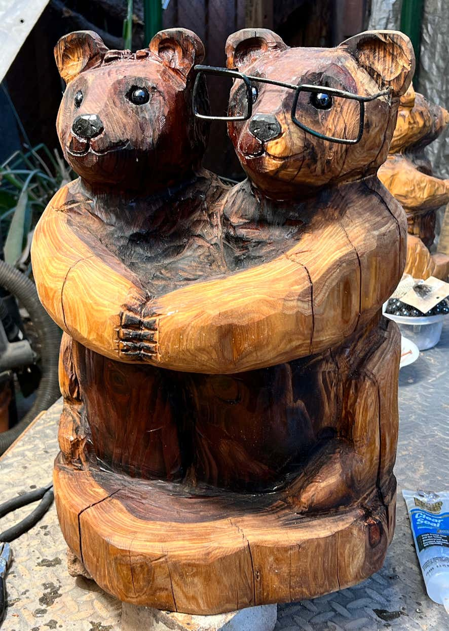 Buddy Bears, Casey, Woodcarving, Wood carving, Chainsaw Wood Carving,  Chainsaw Woodcarving, Sculpture, Art, Realism, #LLAP, Chainsaw Casey, Casey Woodcarving, Casey Wood Carving, Woodworking