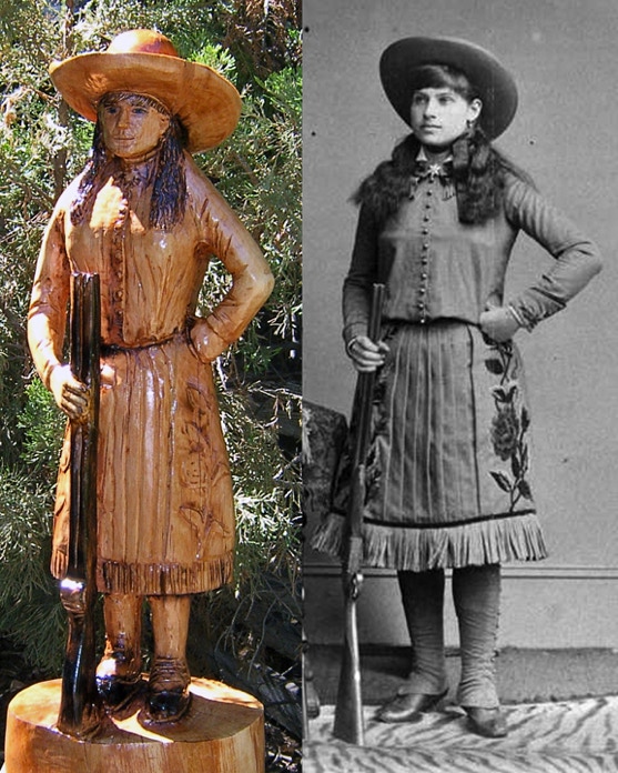 Annie Oakley, Abraham Lincoln, Sitting Bull, Tatanka Iyotaka, Quanah Parker, Annie Oakley, Cowboy, Medicine Man, Fighter, Boxer, Casey, Woodcarving, Wood carving, Chainsaw Wood Carving,  Chainxsaw Woodcarving, Sculpture, Art, Realism, Casey Woodcarving, Casey Wood Carving , Native American