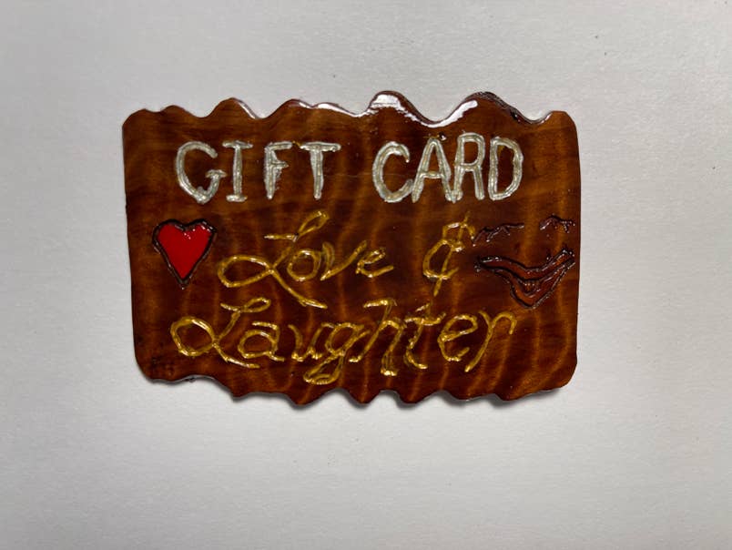 Woodcarving, Pocket Masterpiece, Wooden Gift Card, Handmade, Custom Woodcarving