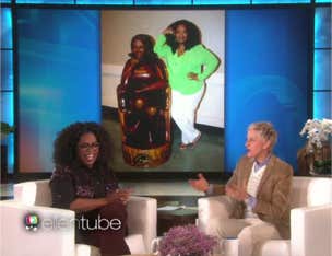Oprah talking about the Life Size Sculpture created by Artist Casey McCaughn