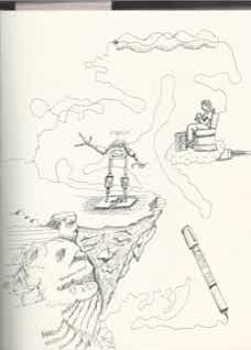 Mr. Bones Pen and Ink