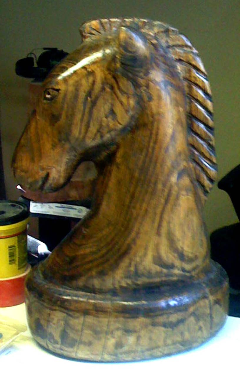 Woodcarving of a horse, Casey, Woodcarving, Wood carving, Chainsaw Wood Carving,  Chainsaw Woodcarving, Sculpture, Art, Realism, #LLAP, Chainsaw Casey, Casey Woodcarving, Casey Wood Carving, Woodworking